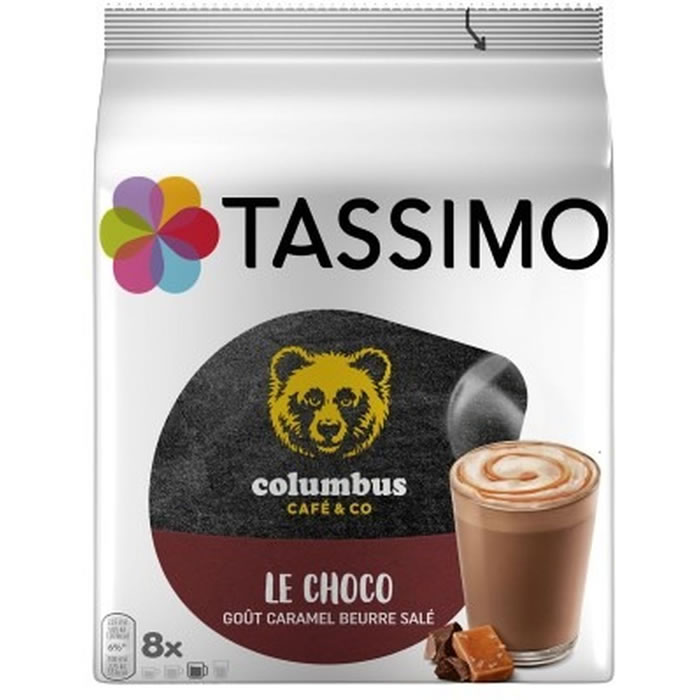 TASSIMO Columbus Dosettes de chocolat et caramel beurre salé