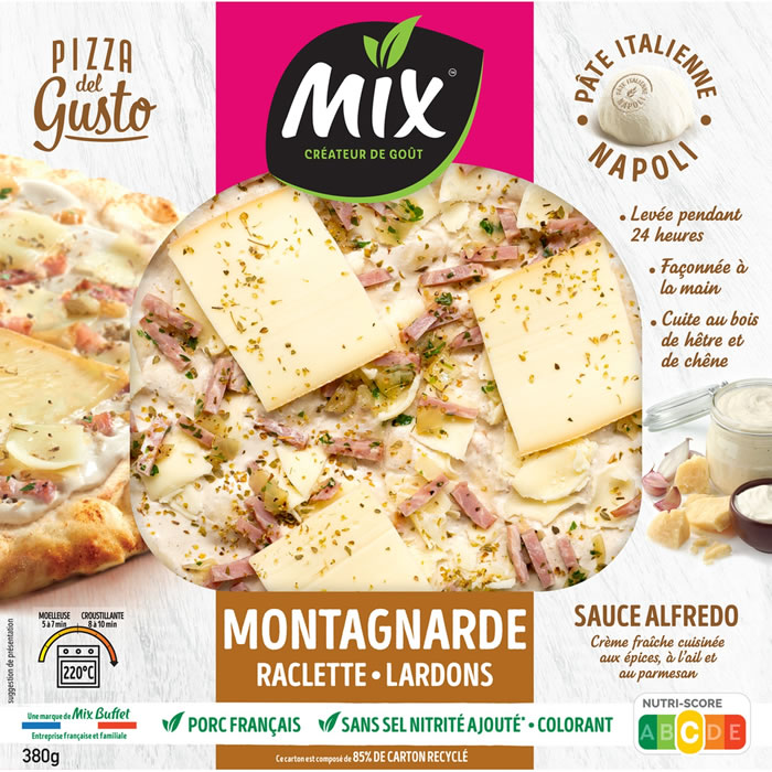 MIX BUFFET Pizza montagnarde raclette et lardons