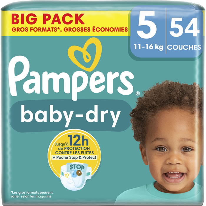 PAMPERS Baby-Dry Couches taille 5 (11-16 kg)