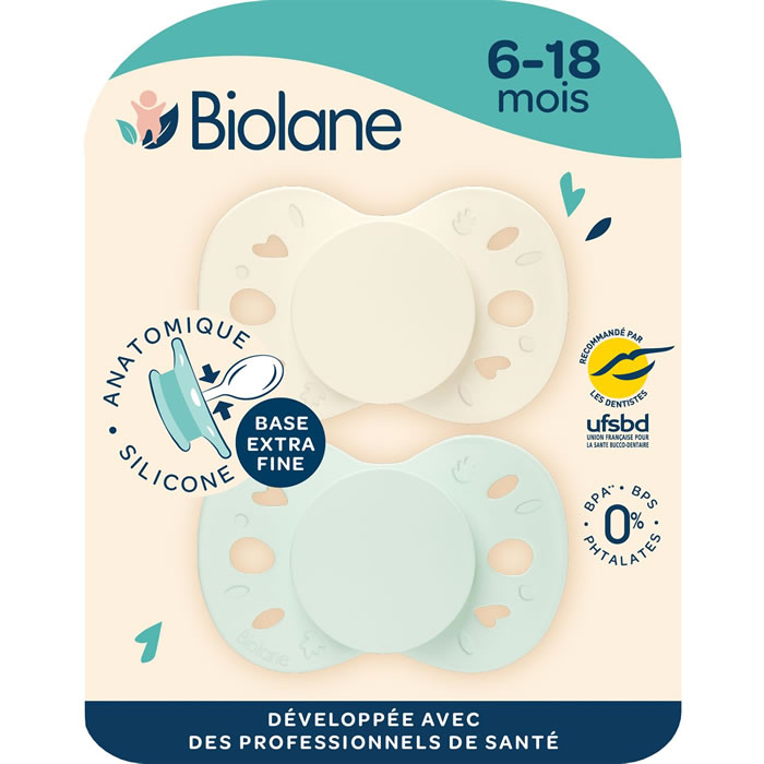 BIOLANE Essentielle Tétines 2ème âge en silicone