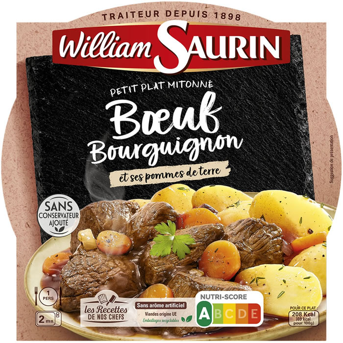 WILLIAM SAURIN Boeuf bourguignon micro-ondes