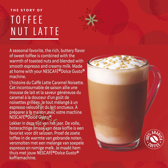 STARBUCKS : Toffee Nut Latte - Capsules de café lait noisette - chronodrive