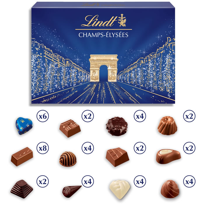LINDT : Champs-Elysées - Assortiment de bouchées au chocolat au lait -  chronodrive