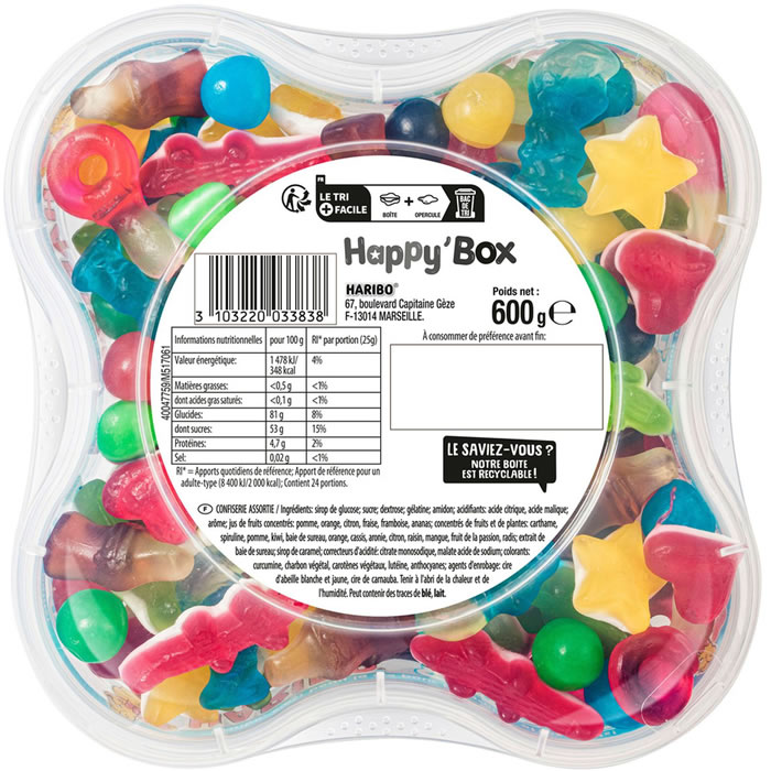 HARIBO : Happy'Box - Assortiment de bonbons - chronodrive